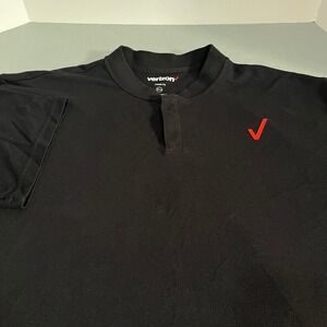 Verizon Polo Shirt Mens 3XL Black Short Sleeve Mandarin Collar Employee Work